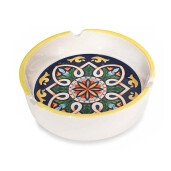 Scrumiera ceramica multicolora Majolica Ø 11,5 cm x 3,5 H
