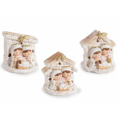 Figurine religioase polirasina multicolora cu led 3xcm 5 x 4,5 x 6 H