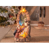 Figurina Nasterea Domnului polirasina cu led 11x8x22 cm