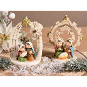 Set 2 figurine Nasterea Domnului polirasina multicolora 8x4x9.5 cm