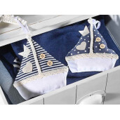 Set 2 barcute textil cu granule parfumate aroma Ocean cm 13 x 13 H