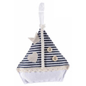 Set 2 barcute textil cu granule parfumate aroma Ocean cm 13 x 13 H