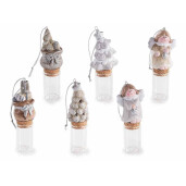 Set 18 sticlute Craciun sticla cm 4 x 3,5 x 13 H, 25 ml