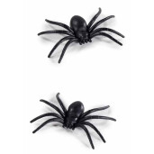 Set 8 Paianjeni Halloween plastic negru cm 7 x 6 H