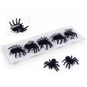 Set 5 Paianjeni Halloween catifea neagra cu clips cm 6 x 5 x 2 H