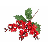 Set 12 crengute Craciun Ilex 21 cm