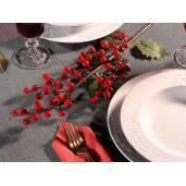 Set 6 crengute artificiale rosu verde 68  cm