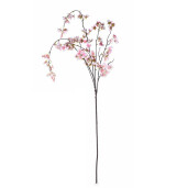 Set 3 crengute Cires artificial roz maro 114 cm