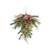 Aranjament brad artificial decorat Craciun 70 cm