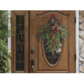Aranjament brad artificial decorat Craciun 70 cm