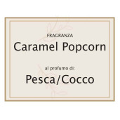 Lumanare parfumata Craciun aroma Piersica si Nuca Cocos cm 5,5 x 5,5 x 11,5 H