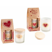 Set 2 lumanari parfumate in cutie cadou aroma Bumbac, Vanilie Ø 7 cm x 9 H