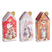 Set 3 creme maini, 3 pile unghii cadou Craciun cm 6 x 3,5 x 13,5 H, 3x40 ml
