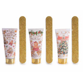 Set 3 creme maini, 3 pile unghii cadou Craciun Turta Dulce cm 6 x 3,5 x 13,5 H, 3x40 ml