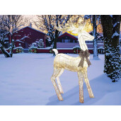 Figurina Ren metal cu leduri 68x26x102 cm