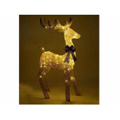 Figurina Ren metal cu leduri 68x26x102 cm