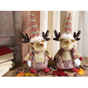 Set 2 figurine Reni textil multicolor 19x13x38 cm