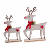 Set 2 figurine Reni textil lemn multicolor 21 x 5 x 31 H, 16 x 5 x 24 H