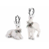 Set 2 figurine Reni Craciun 25x9x35,5 H, 23 x 14 x 26 H