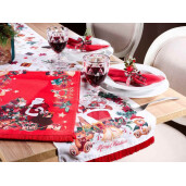 Set 2 traverse masa Craciun textil multicolor cm 32 x 140 H