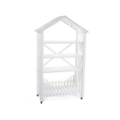 Raft lemn alb 80x40x135 cm