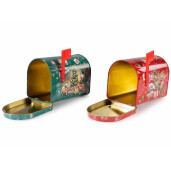 Set 2 cutii postale Craciun metal multicolor 15.5x9.5x11.5 cm