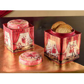 Set 3 cutii decor Craciun metal multicolor 10.5x10.5x11.5 cm