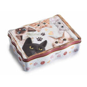 Cutie depozitare metal multicolor Pisicute 13 x 18 x 5 H