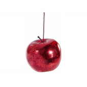 Set 6 ornamente brad Mere rosii  Ø 7,5 cm x 7,5 H