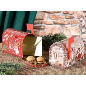 Set 2 cutii postale Craciun metal multicolor 13x8x9.5 cm