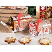 Set 2 cutii postale Craciun metal multicolor 15.5x9.5x11.5 cm, 8x13x9.5 cm