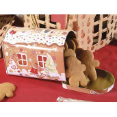Set 2 cutii postale Craciun metal multicolor 15.5x9.5x11.5 cm, 8x13x9.5 cm