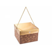 Cutie carton maro auriu cm 22,5 x 22,5 x 16 H