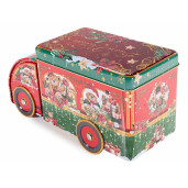 Cutie Craciun metal Masinuta cm 22 x 9,5 x 11 H