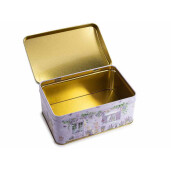 Set 6 cutii depozitare, multicolore metal Lavanda 15,5 x 10 x 8 H, 13 x 8 x 6,5 H