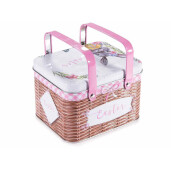 Set 4 cutii metal Iepurasi 15.5x13x10.5 cm