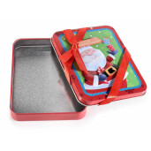 Set 4 cutii Craciun metal multicolor cm 9 x 12 x 1,5 H