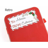 Set 4 cutii Craciun metal multicolor cm 9 x 12 x 1,5 H