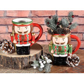 Set 4 cani Spargatorul de Nuci ceramica multicolora 8.5x13 cm, 350 ml