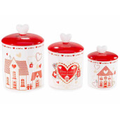 Set 3 borcane ceramica Ø 13 cm x 20 H, Ø 11,5 x 16,5 H, Ø 9,5 x 13 H