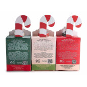 Set 3 creme maini parfumate, 3 pile unghii cadou Craciun cm 6,5 x 4,5 x 15 H, 3x30 ml