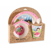 Set hranire bebelusi melamina Printesa cm Ø 21,5, Ø 15,5, 13,5 H, Ø 7.5 x 9,5 H cm