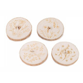 Set 4 suporturi pahare lemn Ø 10 cm