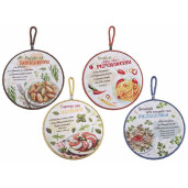 Set 4 suporturi vase fierbinti ceramica multicolora 19,5 x 19,5 x 1,5 H
