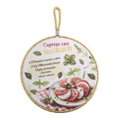 Set 4 suporturi vase fierbinti ceramica multicolora 19,5 x 19,5 x 1,5 H