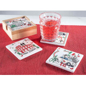 Set 12 suporturi pahare 10 x 10 H