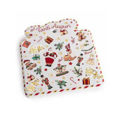 Set 6 suporturi pahare Craciun ceramica multicolora cm 10 x 11 H
