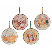 Set 4 suporturi vase fierbinti pluta ceramica Legume Ø 19 cm