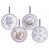 Set 4 suporturi vase fierbinti pluta ceramica multicolora Lavanda Ø 19 cm