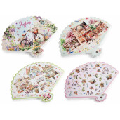 Set 4 suporturi vase fierbinti pluta ceramica multicolora Retro cm 23 x 18 H